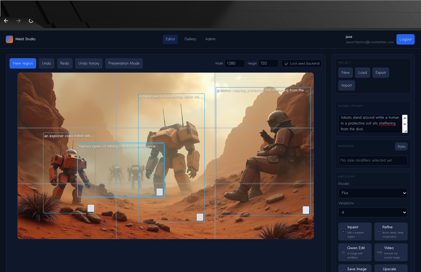 Meld canvas editor
